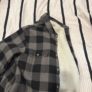 Red head brand fleece lined flannel shirt